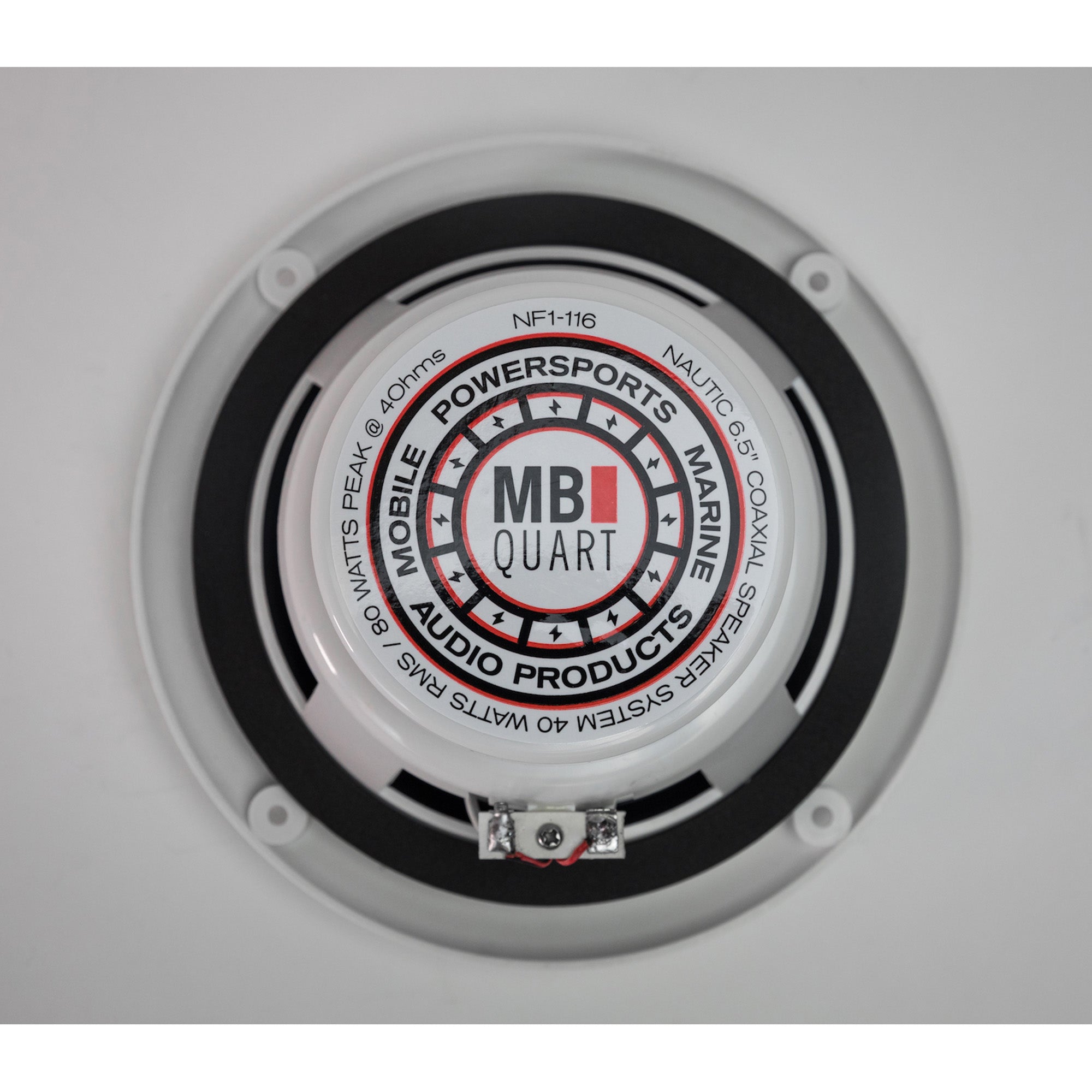 MB Quart NF1-116 Nautic Series Marine Coaxial Speakers, Pair, 6.5 Inches, White - VMInnovations