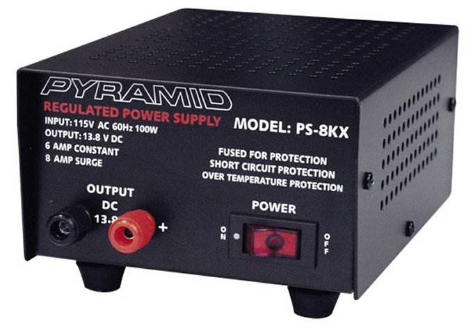 NEW PYRAMID PS8KX 6-Amp 13.8V AC/DC Home Heavy Duty Power Supply Converter