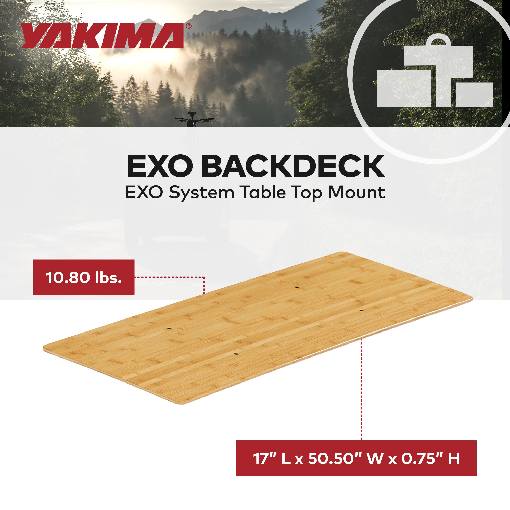 YAKIMA EXO Table Top Mount Accessory for EXO Cargo Hitch Rack System (Open Box)