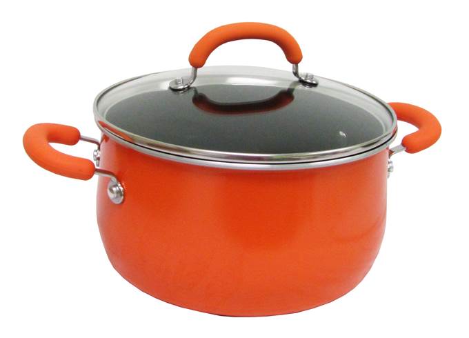 Rachael Ray 10-Piece Porcelain Enamel Cookware Set Nonstick - Orange - Open Box