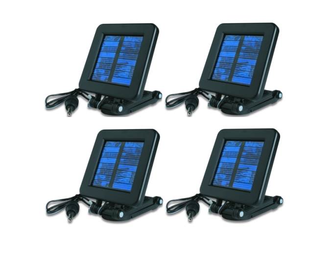 (4) MOULTRIE Game Camera 6 Volt Deluxe Solar Power Panels w/ Mounting Bracket
