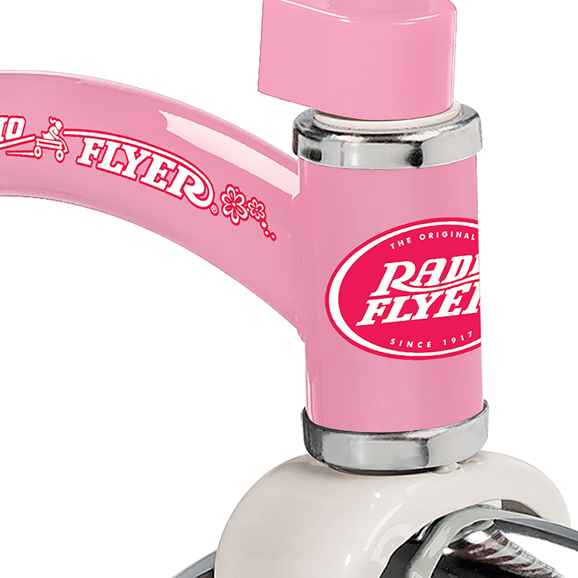 Radio Flyer 33PZ Kids Classic Style Dual Deck Tricycle with Handlebar Bell, Pink - VMInnovations