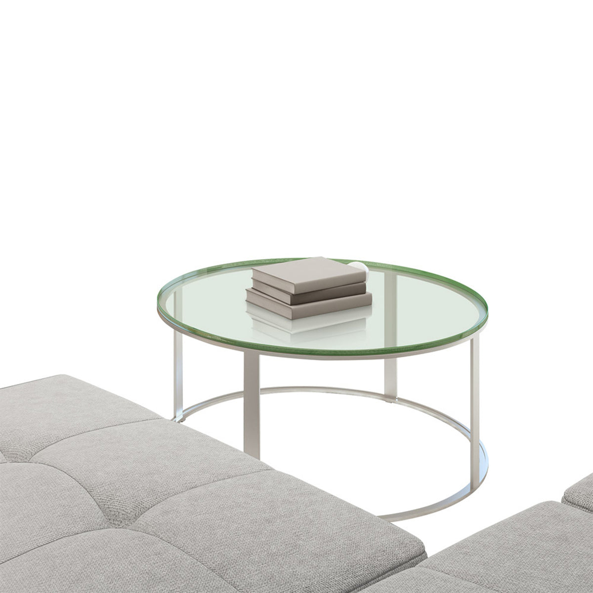 Dulles Glass 33 Inch Round Flat Polish 1/4 Inch Thick Glass Table Top (Open Box)
