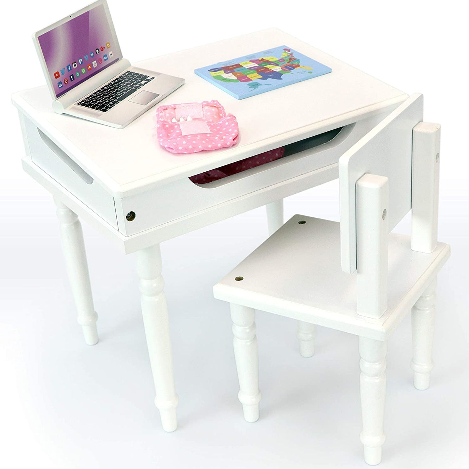 Playtime by Eimmie Classroom Playset w/ Desk, Chair, & Laptop (Open Box) - VMInnovations