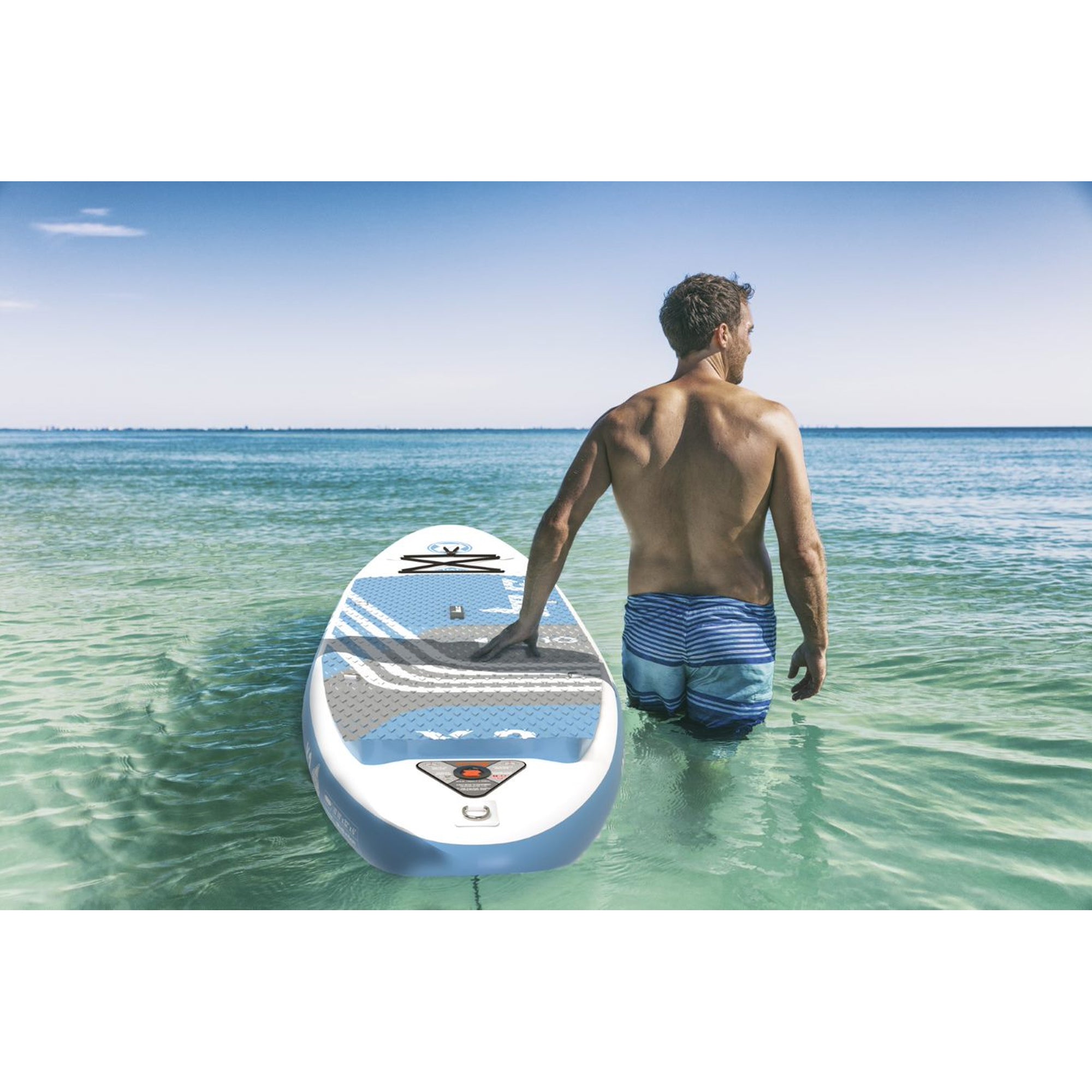 Zray 10'10" X-Rider Deluxe X2 Inflatable SUP All Around Paddle Board Kit, Blue - VMInnovations