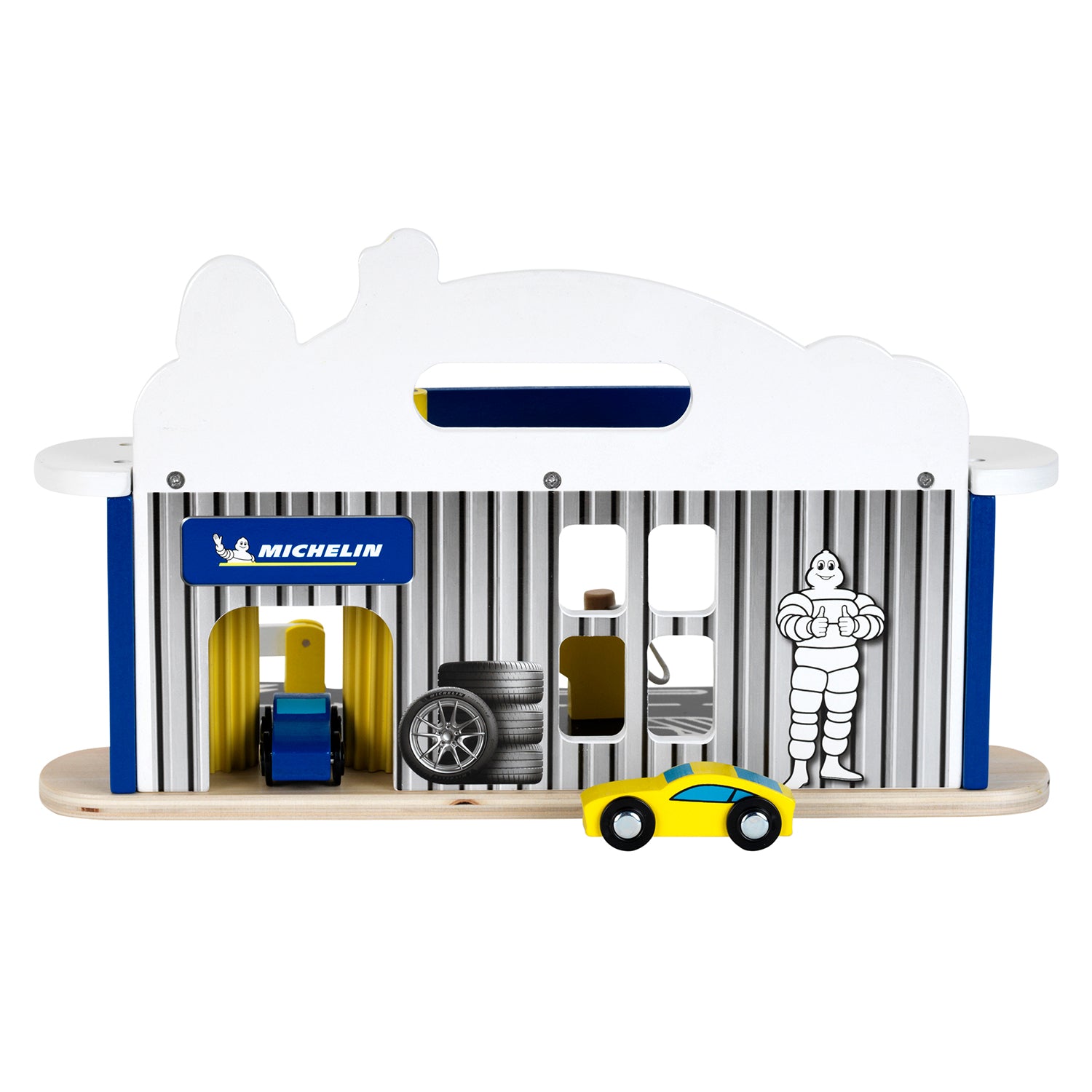 Michelin Car Service Station Kids Toy with 2 Cars for Ages 3+ (Open Box)