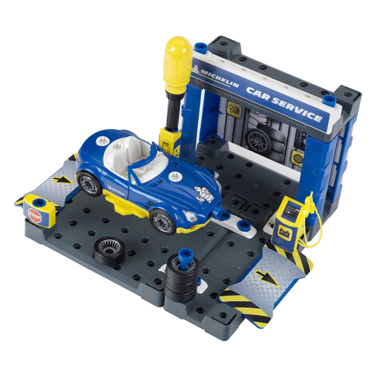 Theo Klein Michelin Car Service Station Kids Toy w/ Accessories (Open Box) - VMInnovations