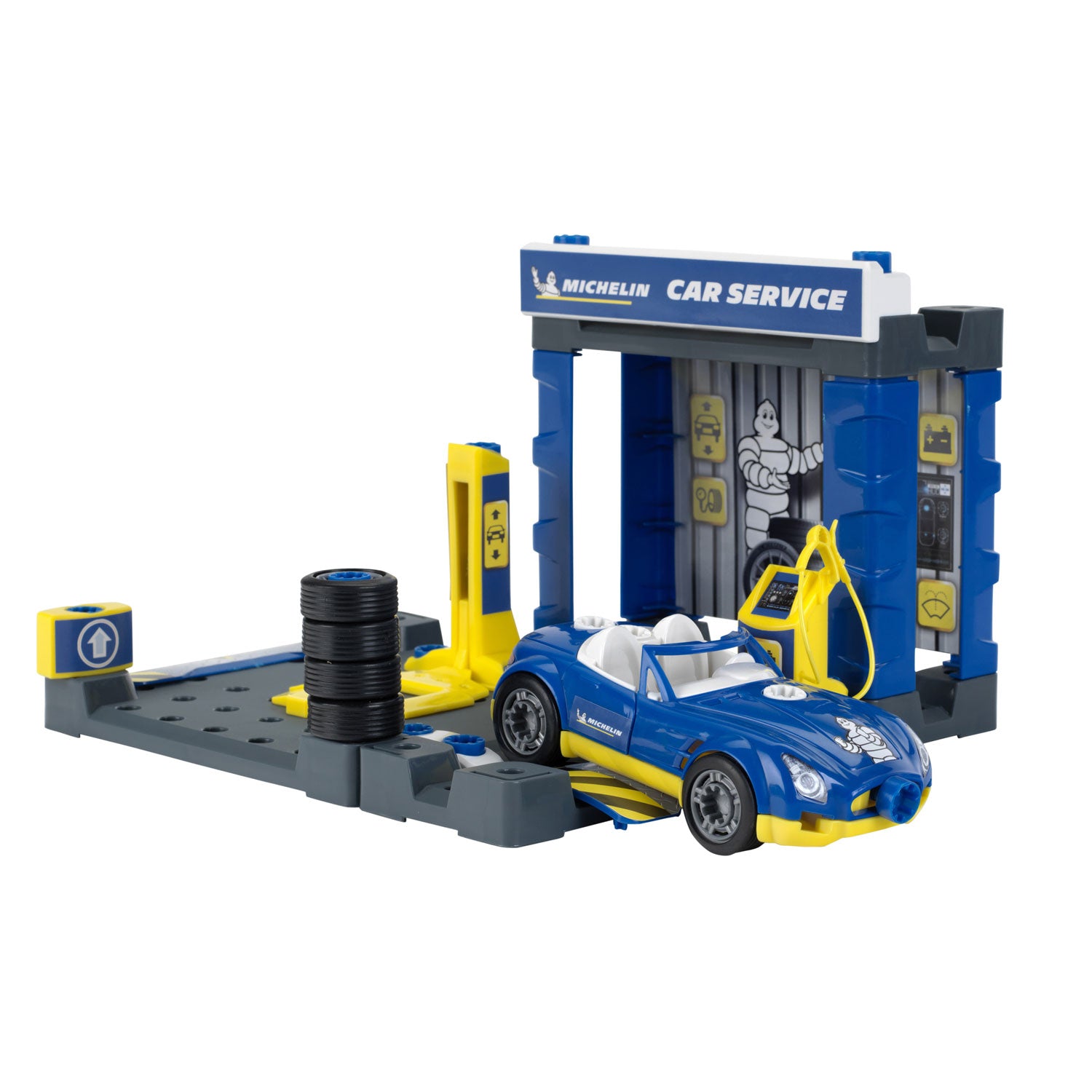 Theo Klein Michelin Car Service Station Kids Toy w/ Accessories (Open Box) - VMInnovations