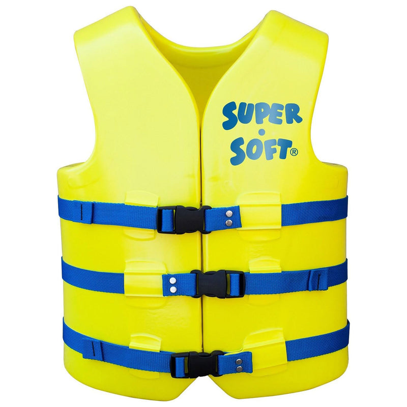 TRC Recreation Super Soft XXL Life Jacket Vinyl Coated Foam Swim Vest, Yellow