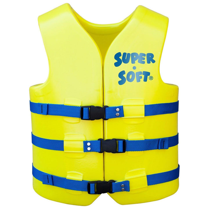 TRC Recreation Super Soft Small Life Jacket Vinyl Coated Foam Swim Vest, Yellow - VMInnovations