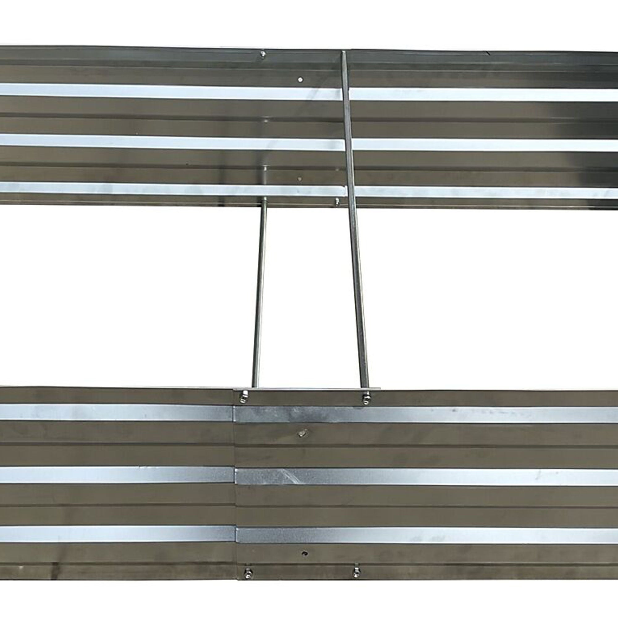 Yard Tuff Galvanized Steel Raised Garden Bed, Modern Outdoor Planter Box, Silver - VMInnovations
