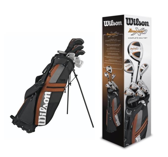 WILSON Linear Mens R-Hand Complete Golf Club Set w/ Bag