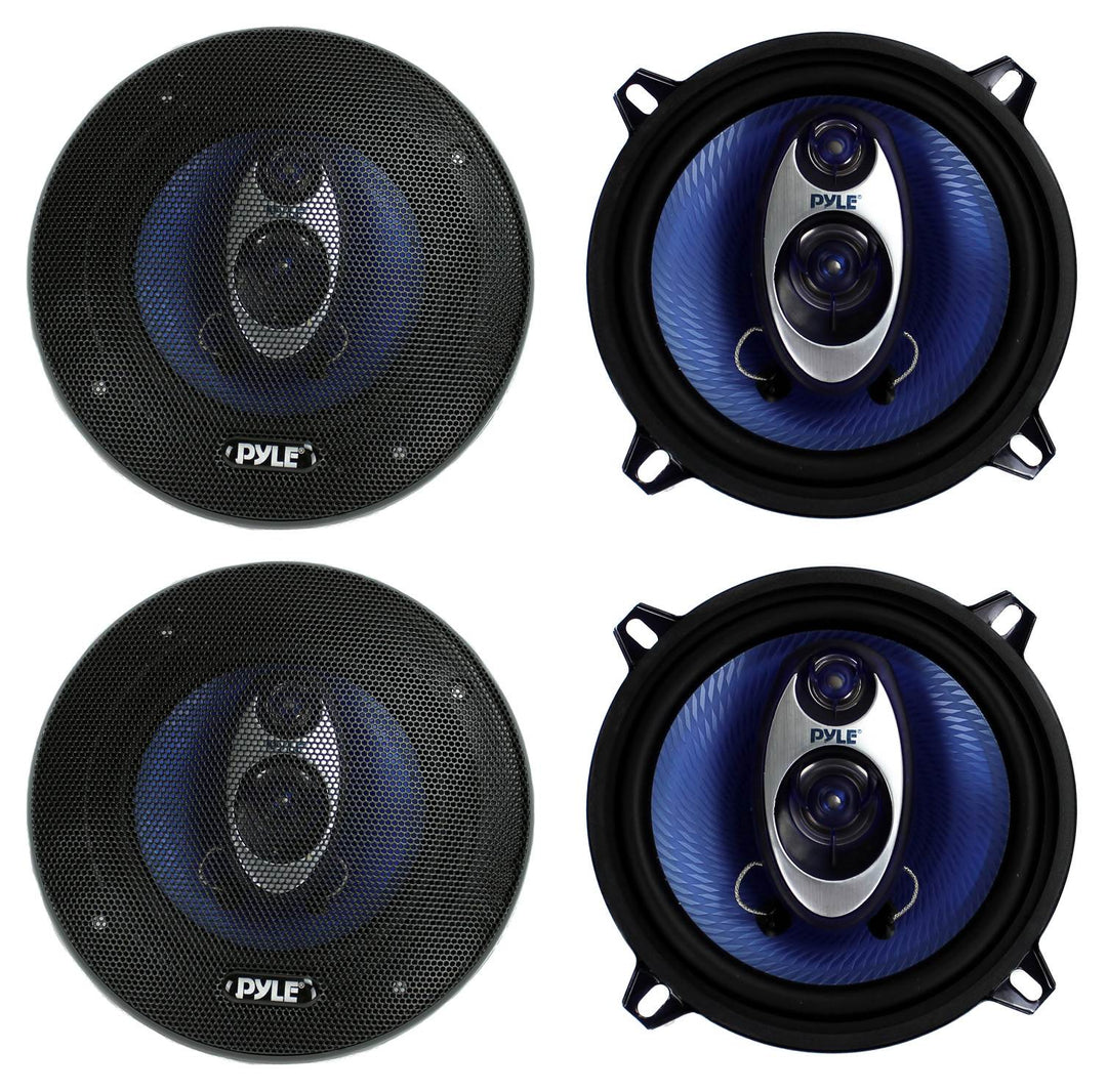 PYLE PL53BL 5.25" 400W 3-Way Car Audio Triaxial Speakers Stereo TWO PAIRS - VMInnovations