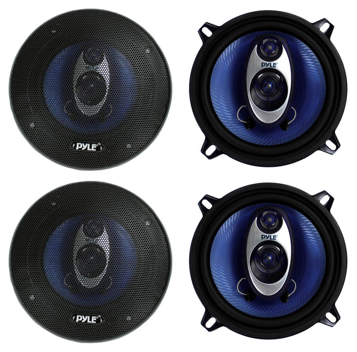 PYLE PL53BL 5.25" 400W 3-Way Car Audio Triaxial Speakers Stereo TWO PAIRS - VMInnovations