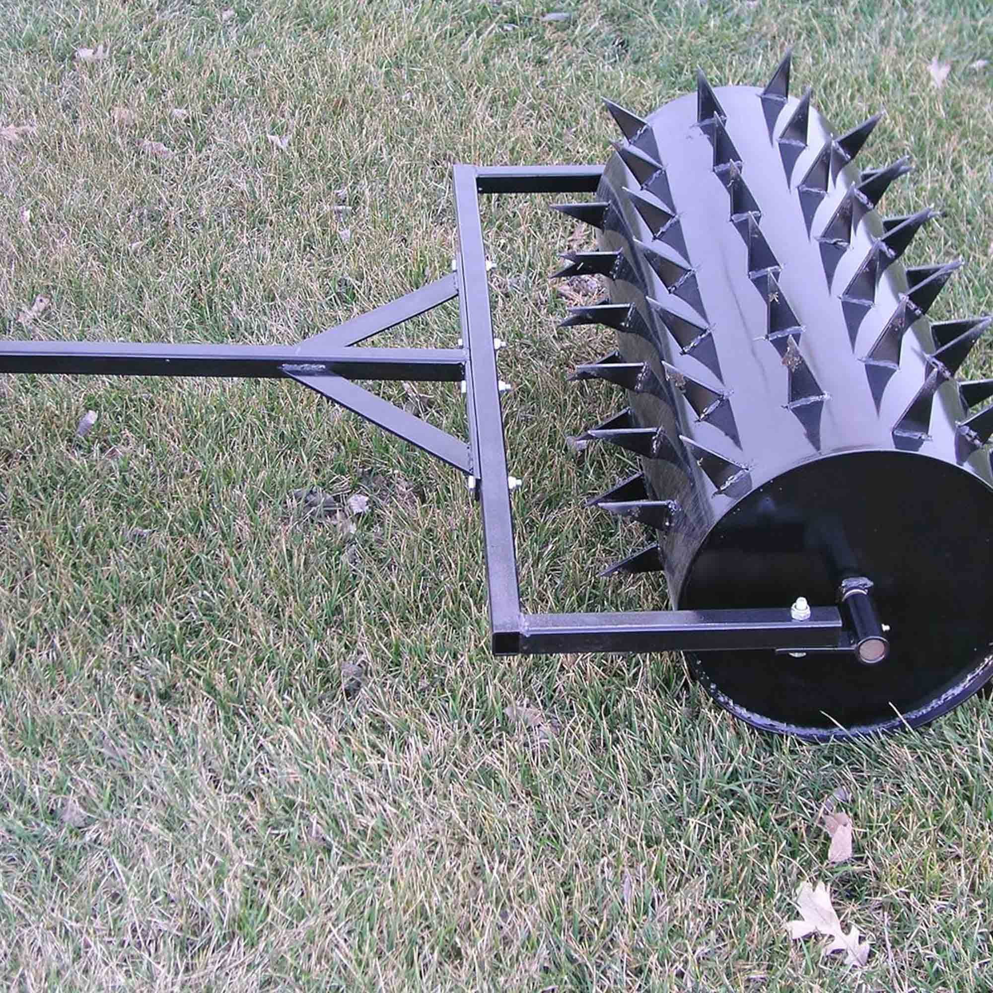 Yard Tuff 48 Inch Wide Drum Spike Aerator with Pin Style Hitch for Gardening - VMInnovations