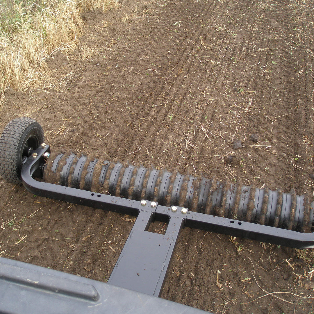 Field Tuff Cultipacker 72" 3 Point Hitch Durable Soil Preparation Tool, Black - VMInnovations