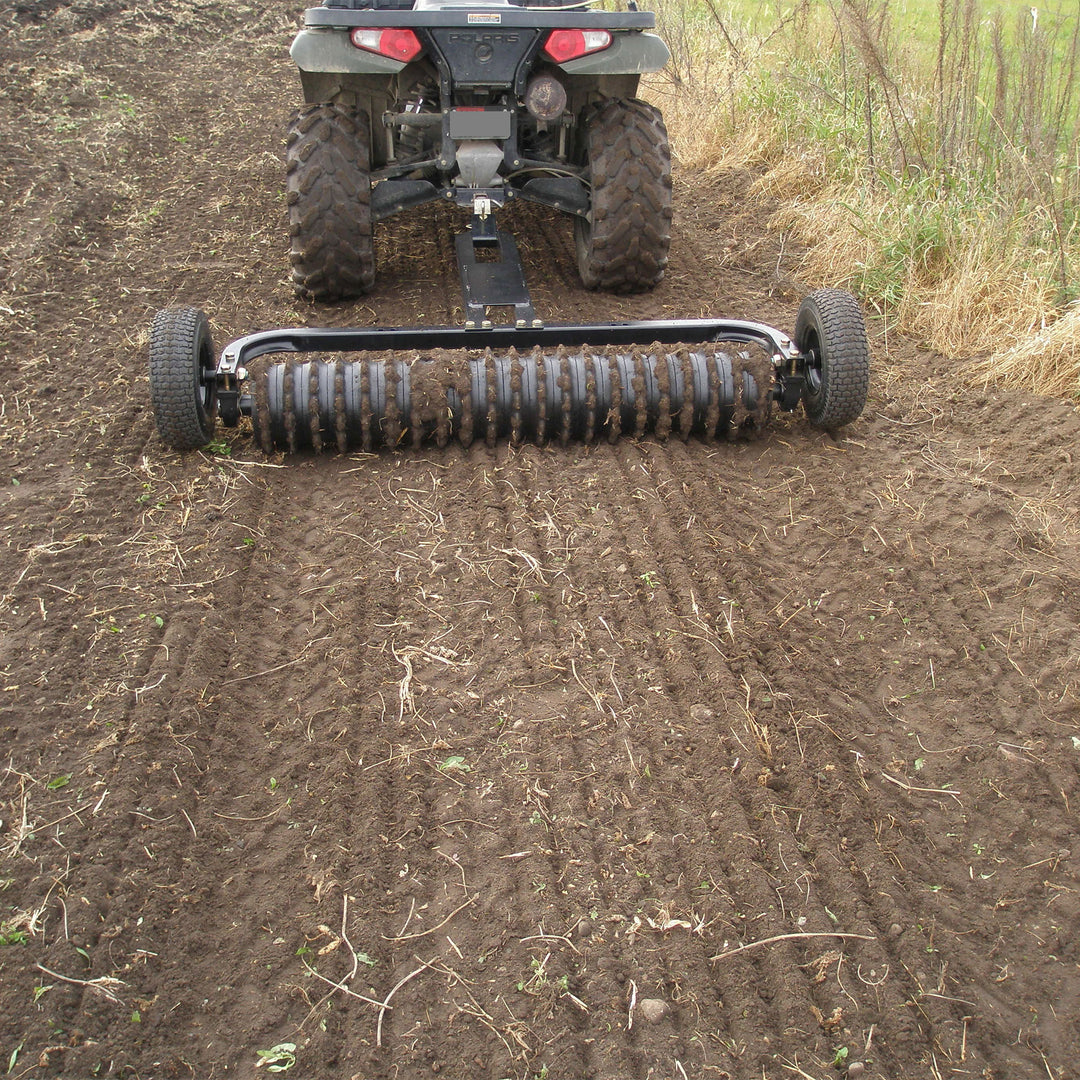 Field Tuff Cultipacker 48" 3 Point Hitch Durable Soil Preparation Tool, Black - VMInnovations