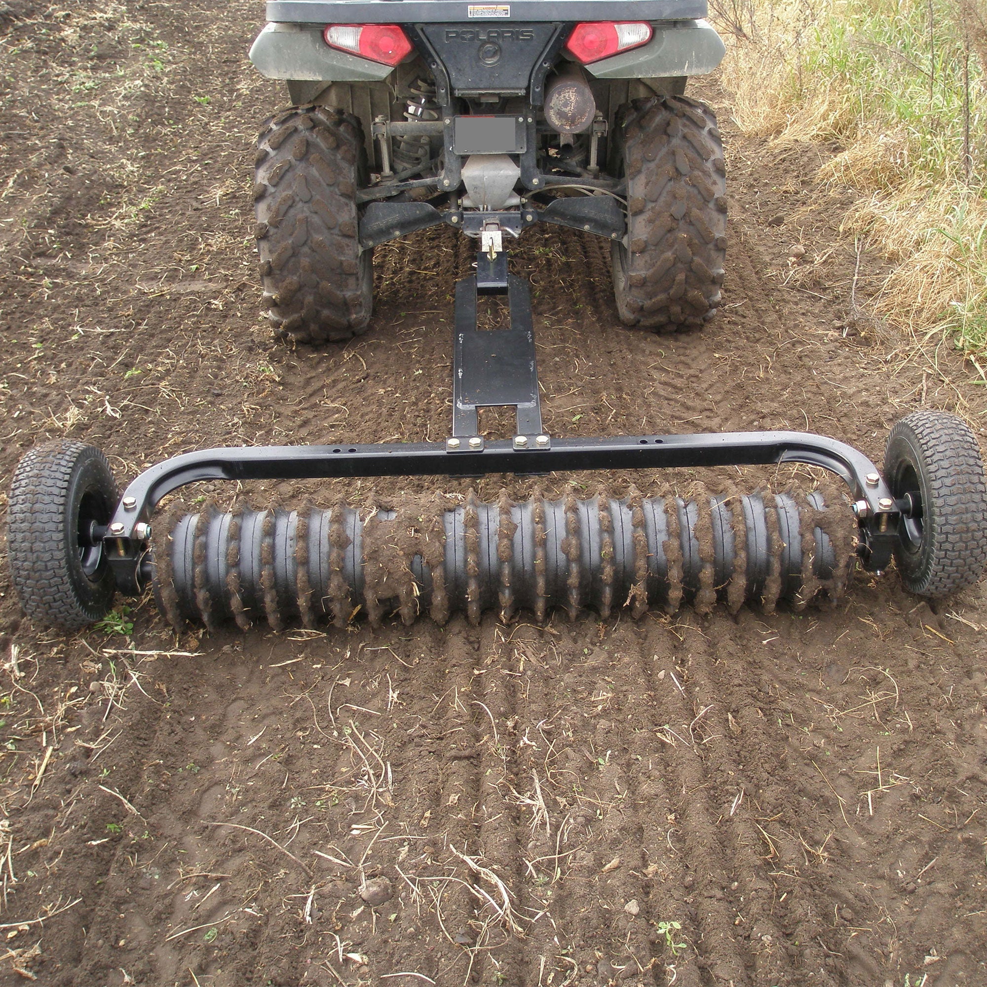 Field Tuff Cultipacker 48" 3 Point Hitch Durable Soil Preparation Tool, Black - VMInnovations