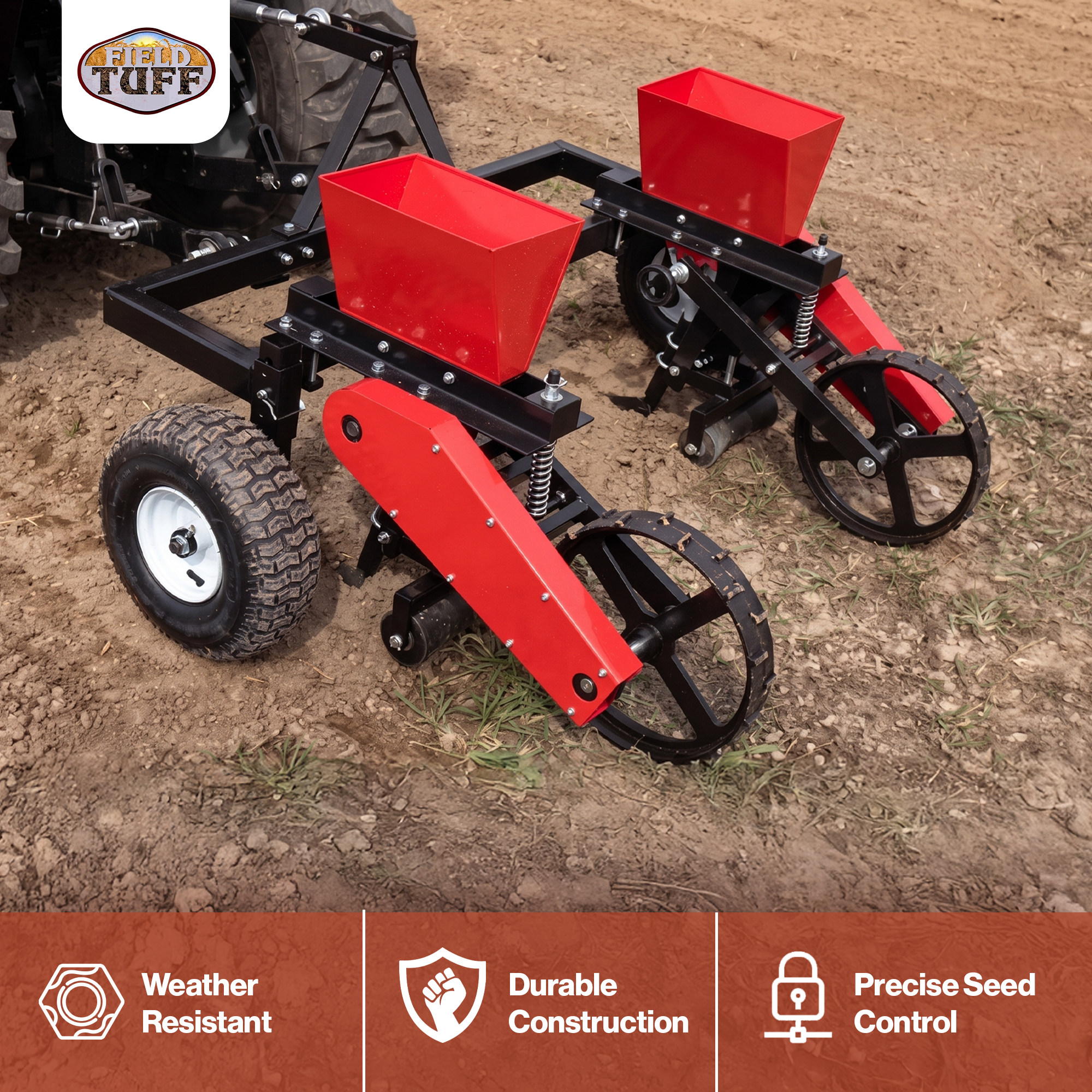 Field Tuff 3-Point Corn and Bean Planter with Adjustable Row Width 14" to 36.6" - VMInnovations