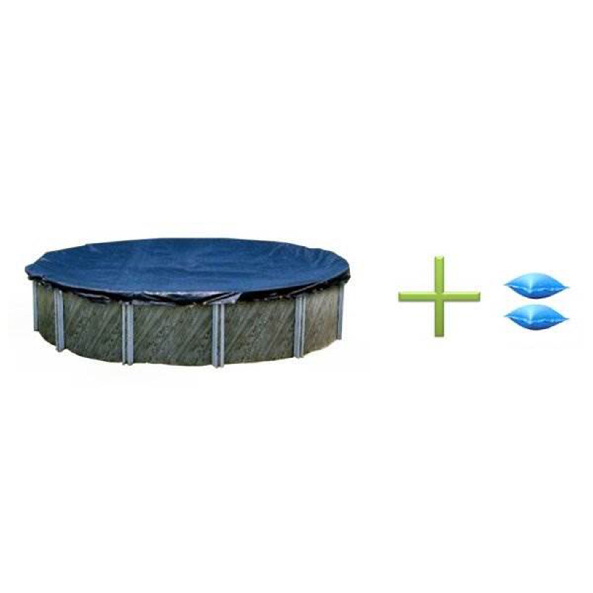 New Winter Above Ground Round Swimming Pool Cover 28' + 2 4x8 Air Pillows - VMInnovations
