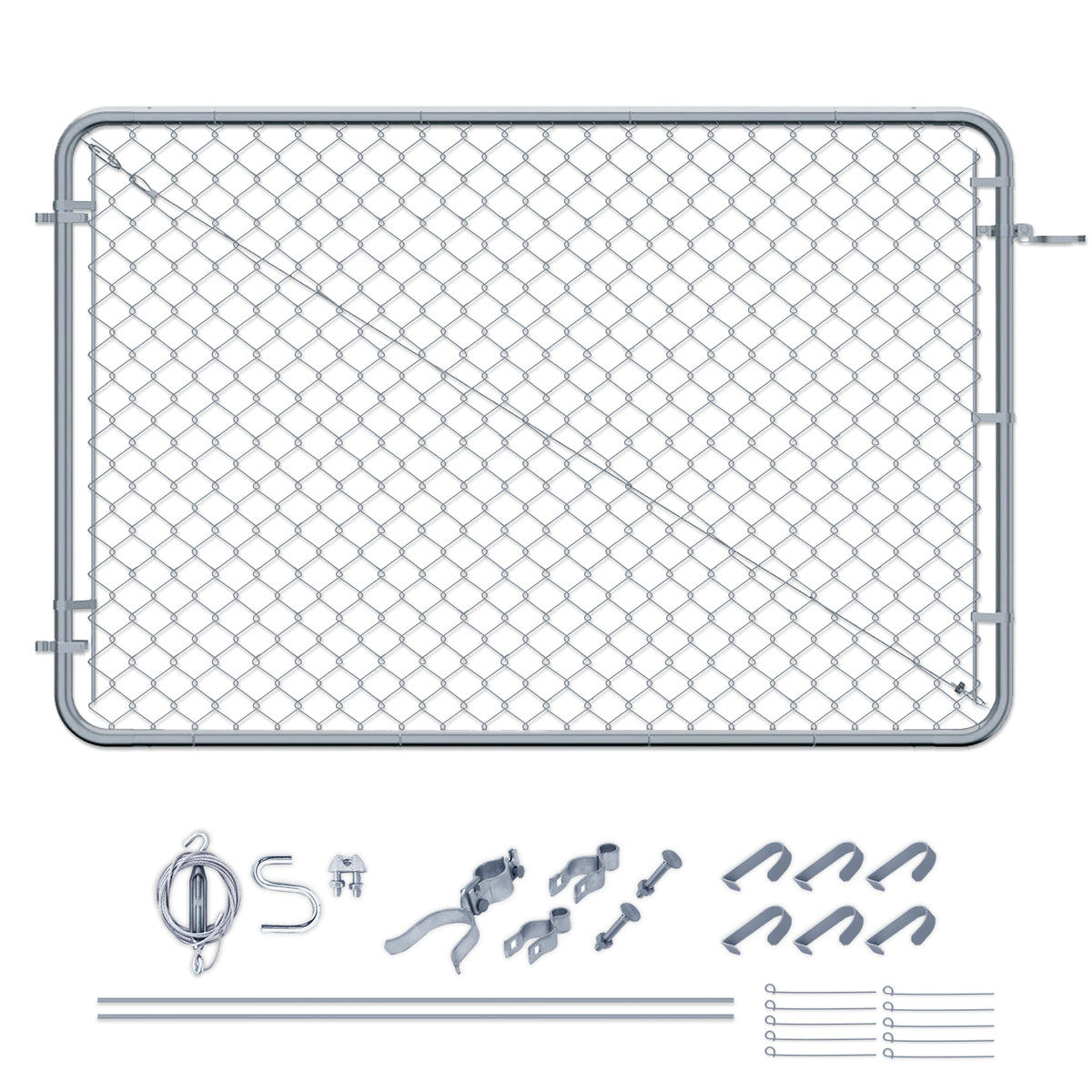 Adjust-A-Gate Fit-Right Adjustable Walk Gate Kit w/Corner Frame, Gray(For Parts)