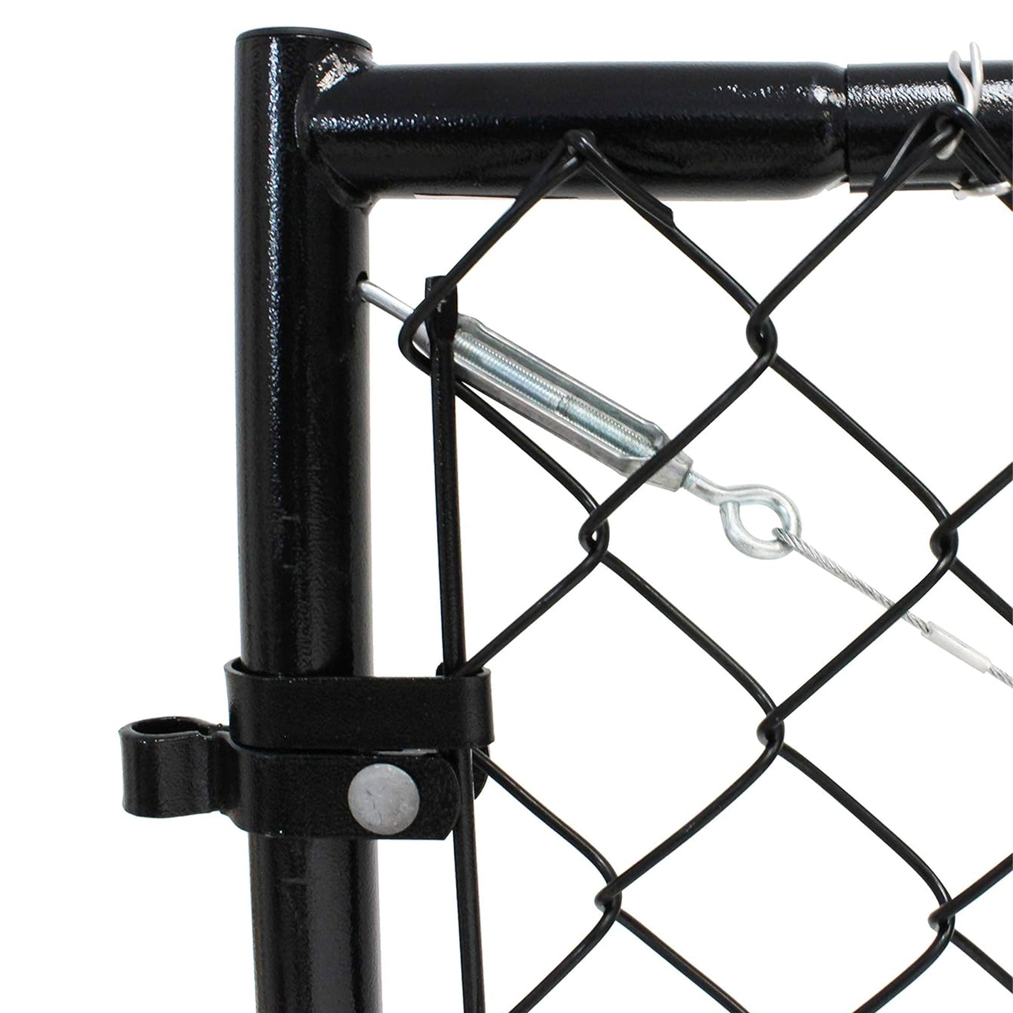 Adjust-A-Gate Fit-Right Adjustable Steel Frame Corner Gate Kit, Black (Used)