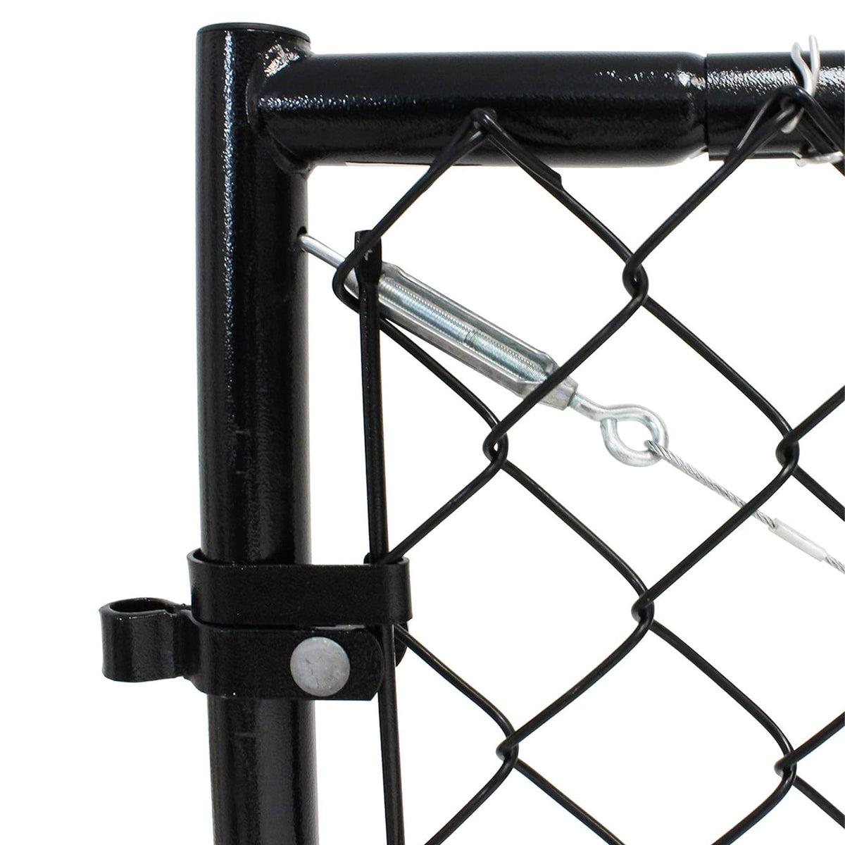 Adjust-A-Gate Adjustable Steel Frame Square Corner Gate Kit, Black (For Parts)