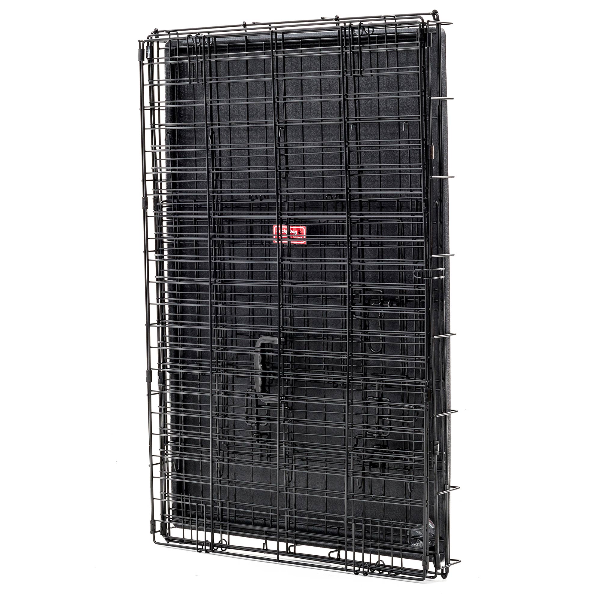 Lucky Dog 24 Inch Small Kennel Secure Fenced Pet Dog Crate, Black (Open Box) - VMInnovations