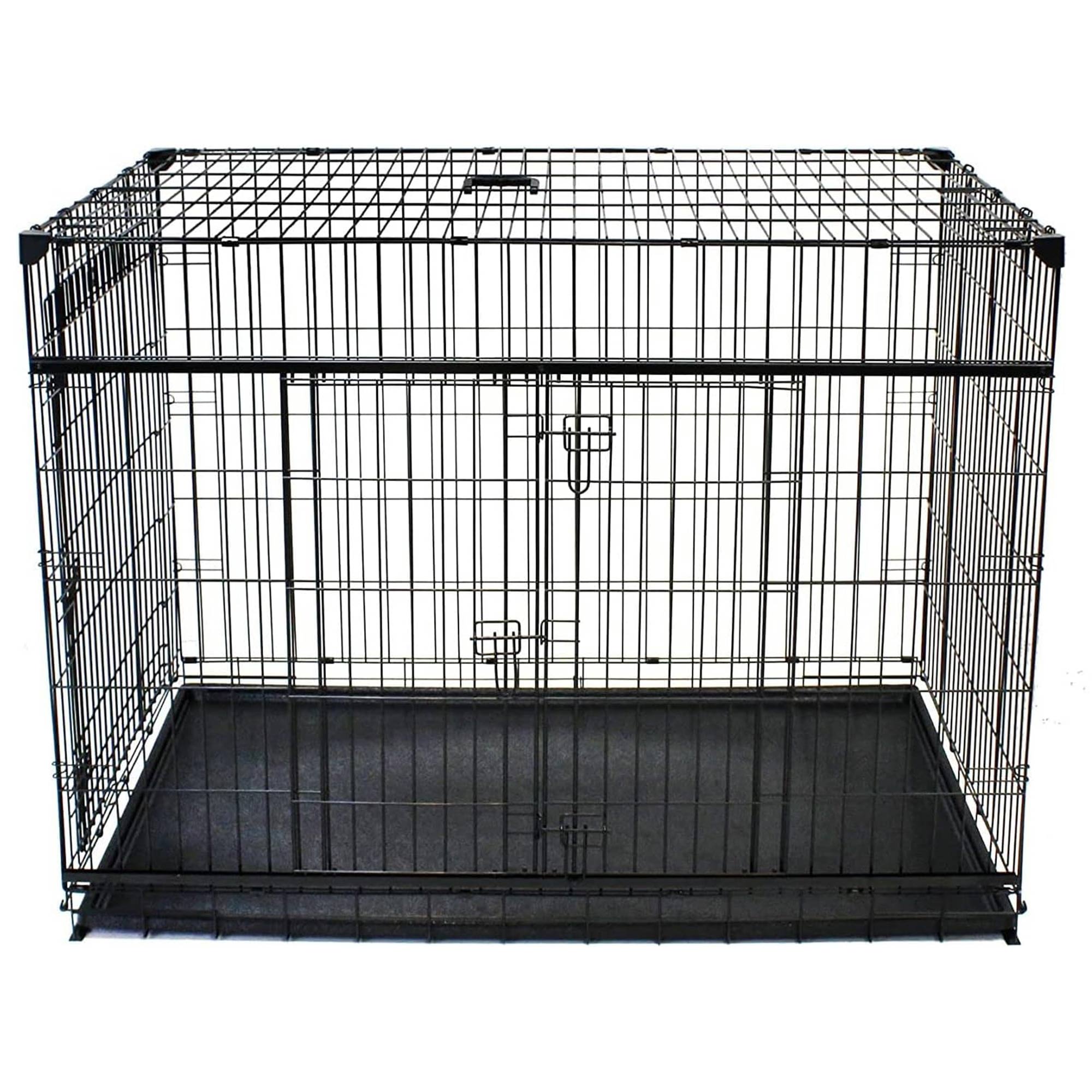 Lucky Dog Dwell Series 42 Inch Large Kennel Pet Dog Crate, Black (Open Box) - VMInnovations