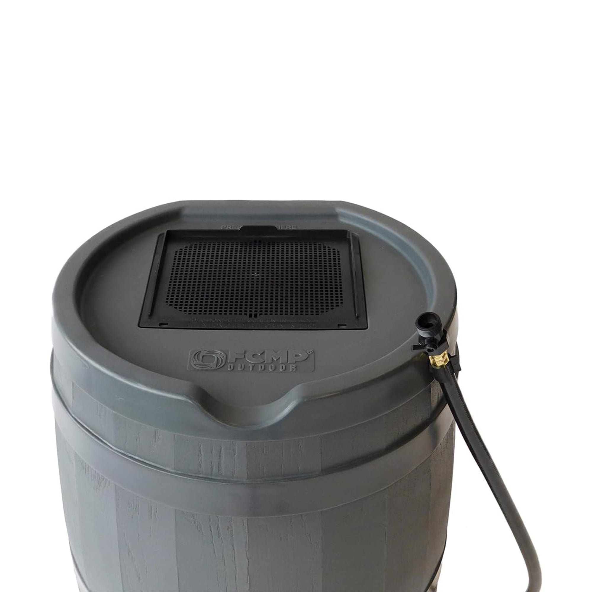 FCMP RC45 45 Gal Outdoor Rain Water Catcher Barrel Container, Grey (Open Box) - VMInnovations
