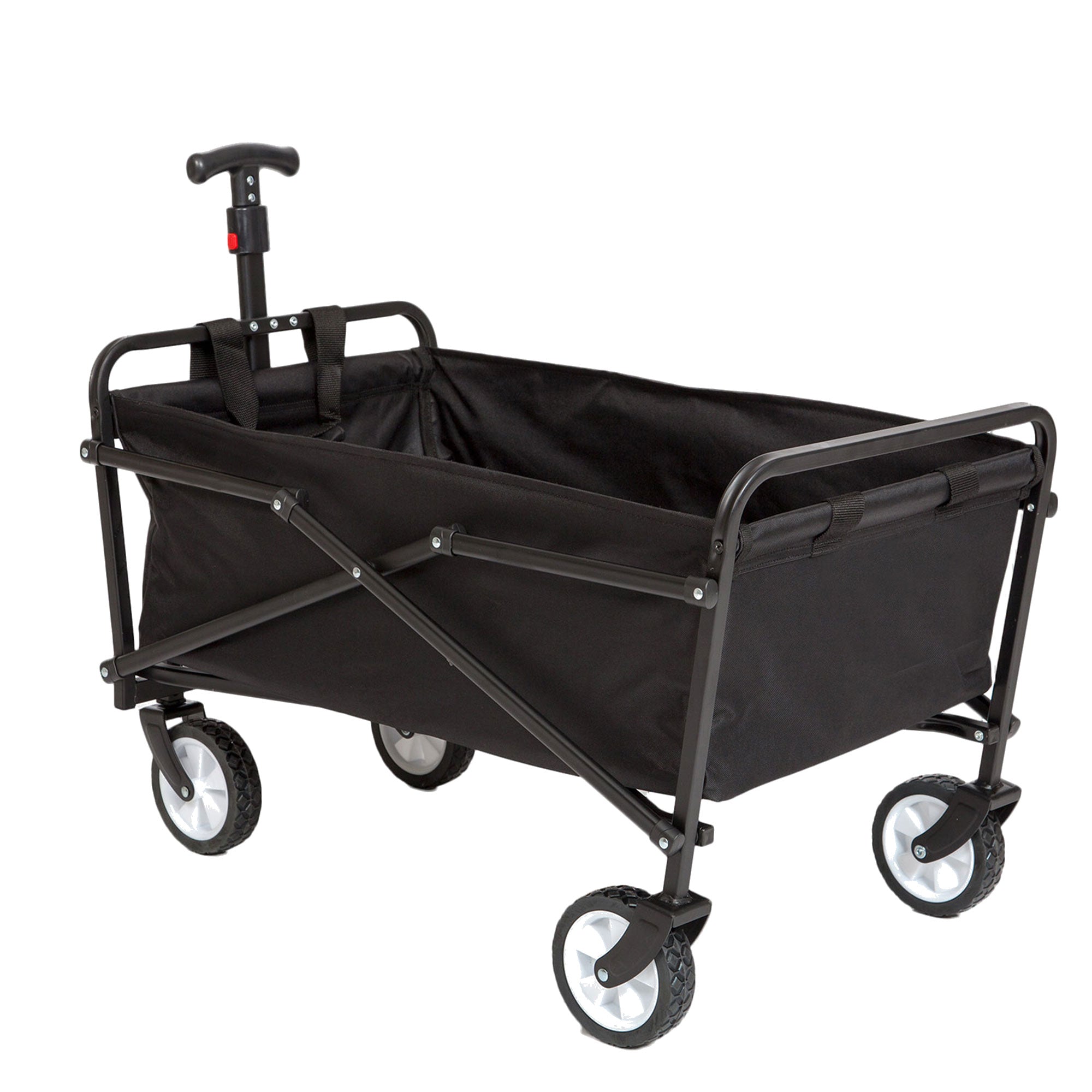 Seina Heavy Duty Compact Collapsible Garden Camping Wagon, Black (Open Box) - VMInnovations