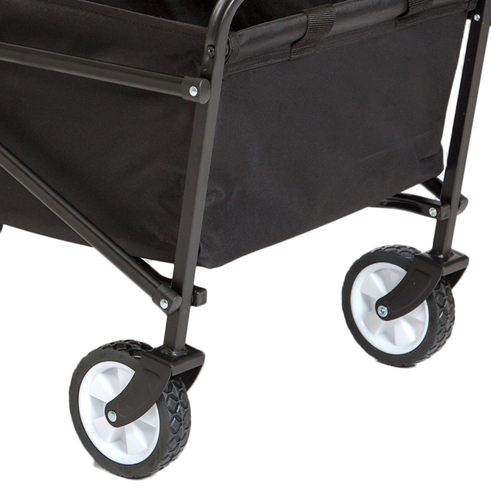 Seina Heavy Duty Compact Collapsible Outdoor Garden Camping Utility Wagon, Black - VMInnovations