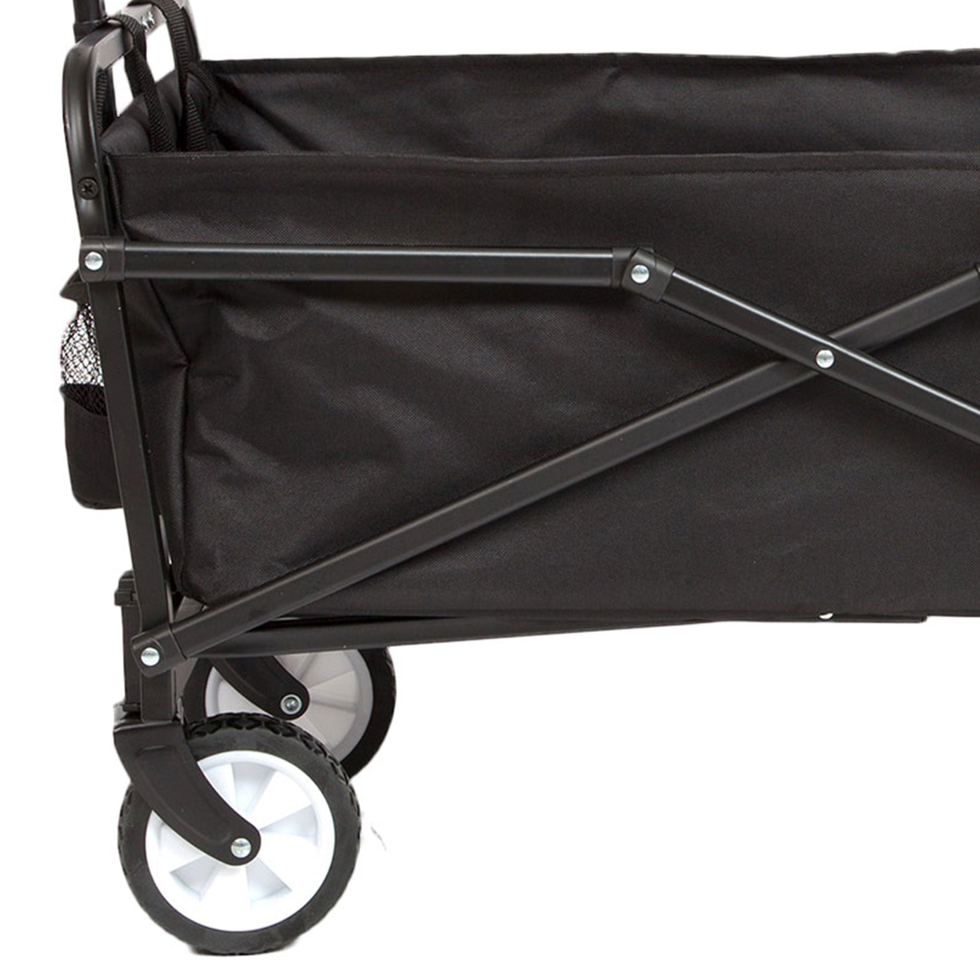 Seina Heavy Duty Compact Collapsible Outdoor Garden Camping Utility Wagon, Black - VMInnovations
