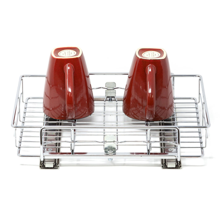 Origami 2SD-10 Kitchen Sliding Pullout Cabinet Storage Organizer, Silver, 2 Pack - VMInnovations