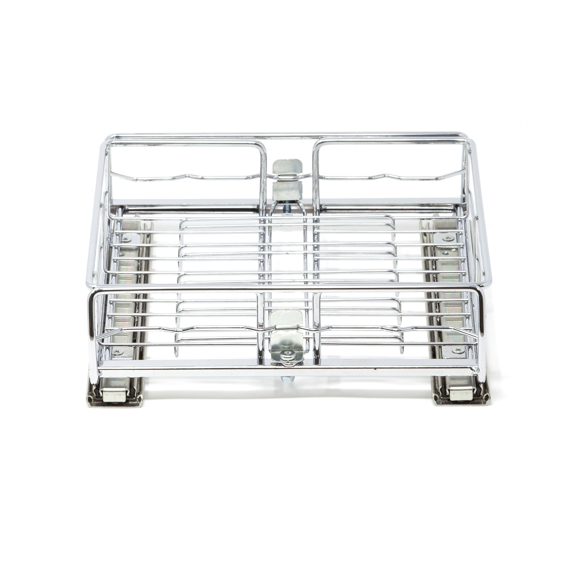 Origami 2SD-10 Kitchen Sliding Pullout Cabinet Storage Organizer, Silver, 2 Pack - VMInnovations