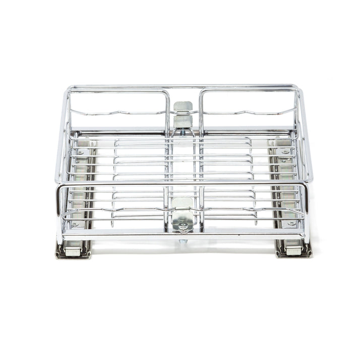 Origami 2SD-10 Kitchen Sliding Pullout Cabinet Storage Organizer, Silver, 2 Pack - VMInnovations