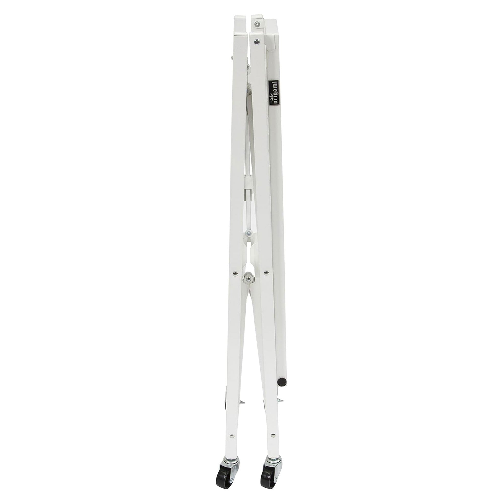 Origami R3 3 Tier Heavy Duty Foldable Rolling Shelving , White (Open Box) - VMInnovations