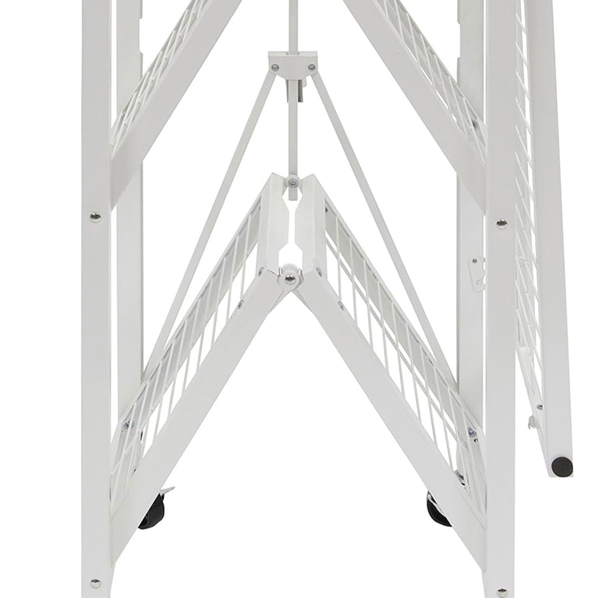 Origami R3 3 Tier Heavy Duty Foldable Rolling Shelving , White (Open Box) - VMInnovations