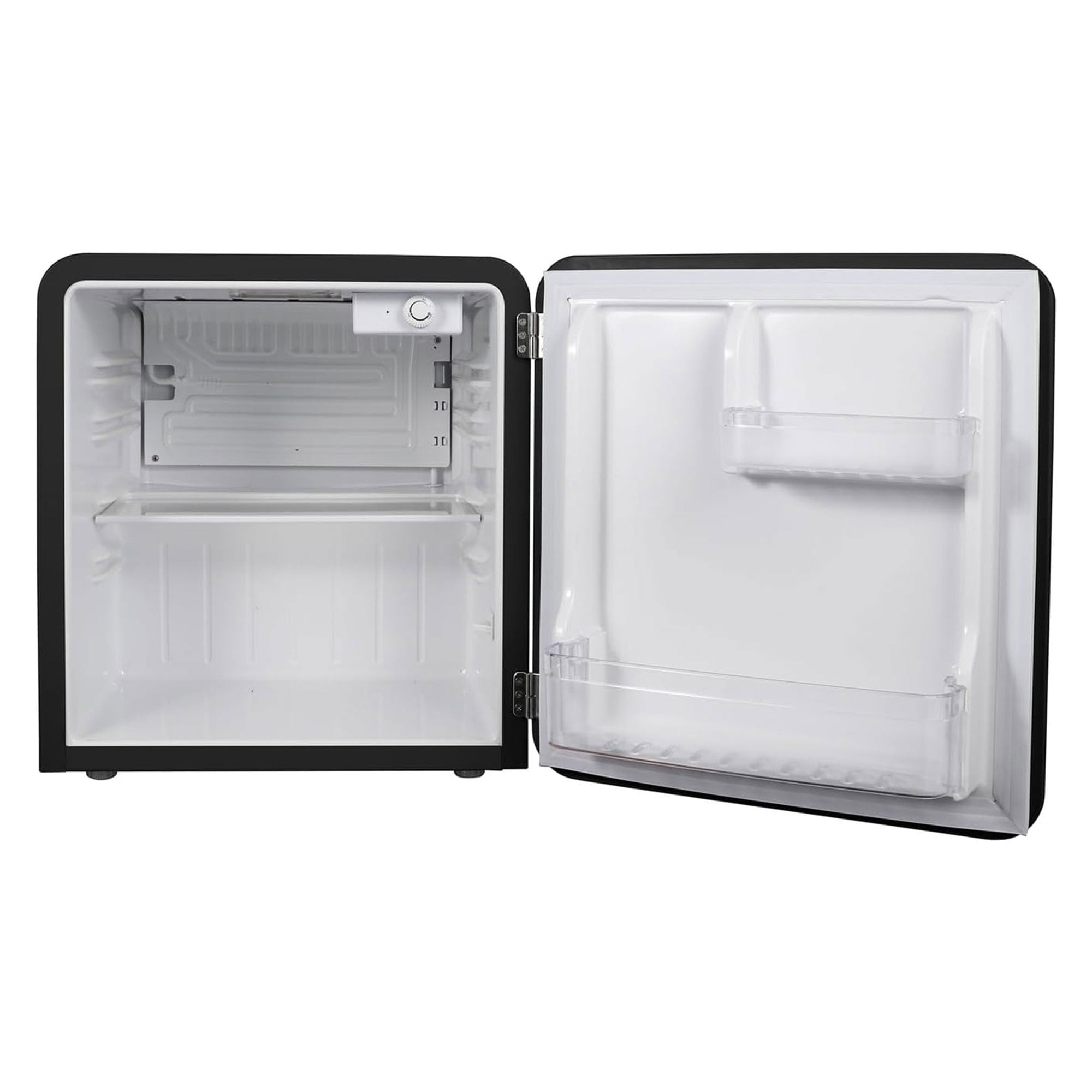 Magic Chef 1.6 Cubic Feet Retro Style Mini Fridge with Interior LED Light, Black - VMInnovations