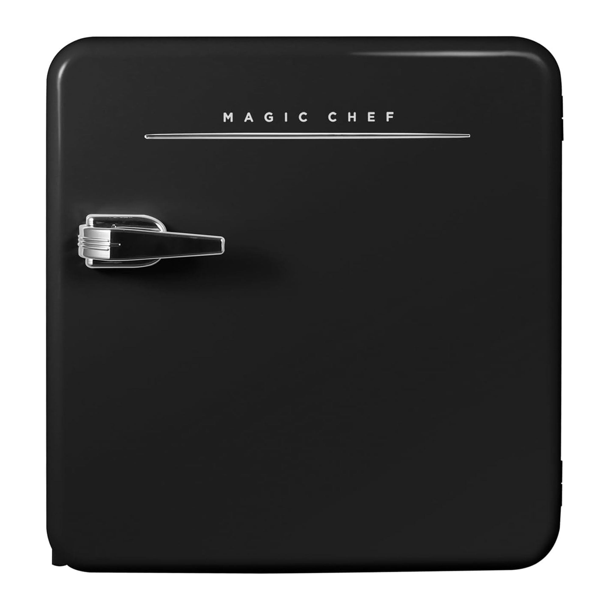 Magic Chef 1.6 Cubic Feet Retro Style Mini Fridge with Interior LED Light, Black - VMInnovations