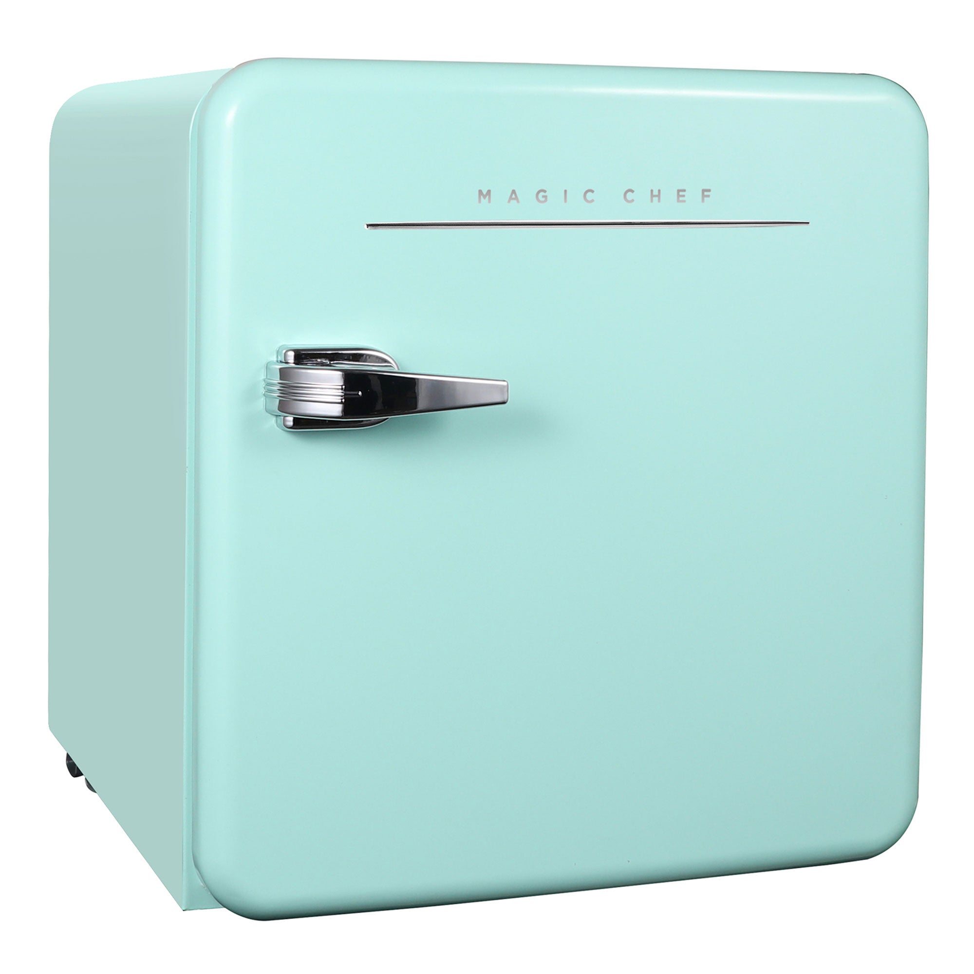 Magic Chef 1.6 Cubic Feet Mini Fridge with Interior LED Light, Mint (Open Box) - VMInnovations