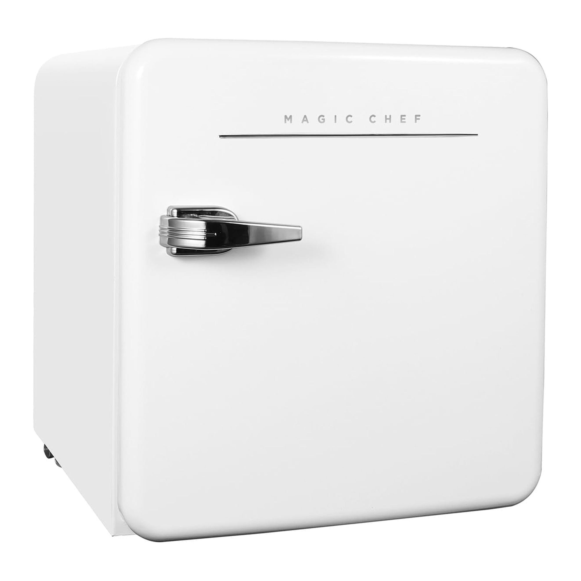 Magic Chef 1.6 Cubic Feet Retro Style Mini Fridge with Interior LED Light, White - VMInnovations