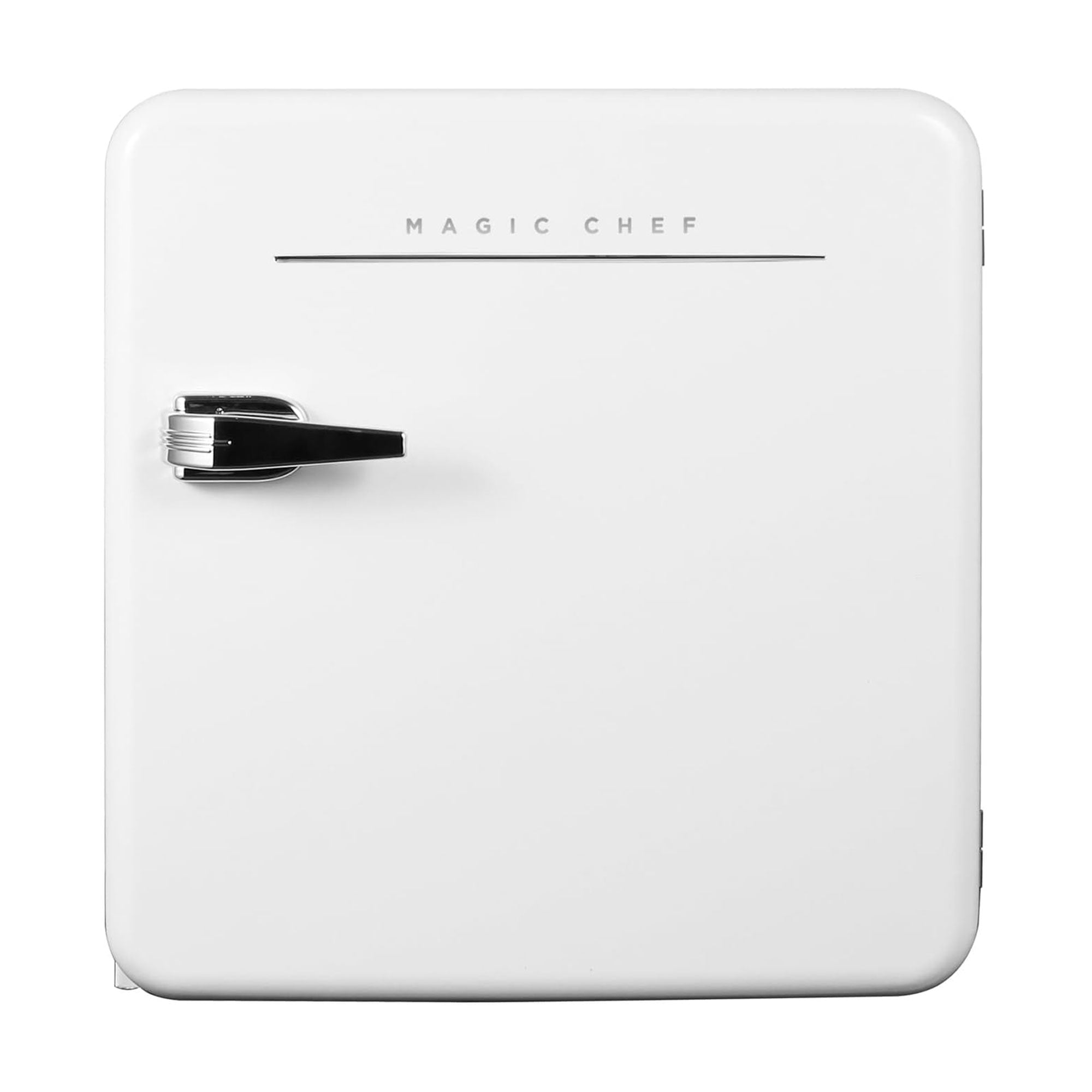 Magic Chef 1.6 Cubic Feet Retro Style Mini Fridge with Interior LED Light, White - VMInnovations