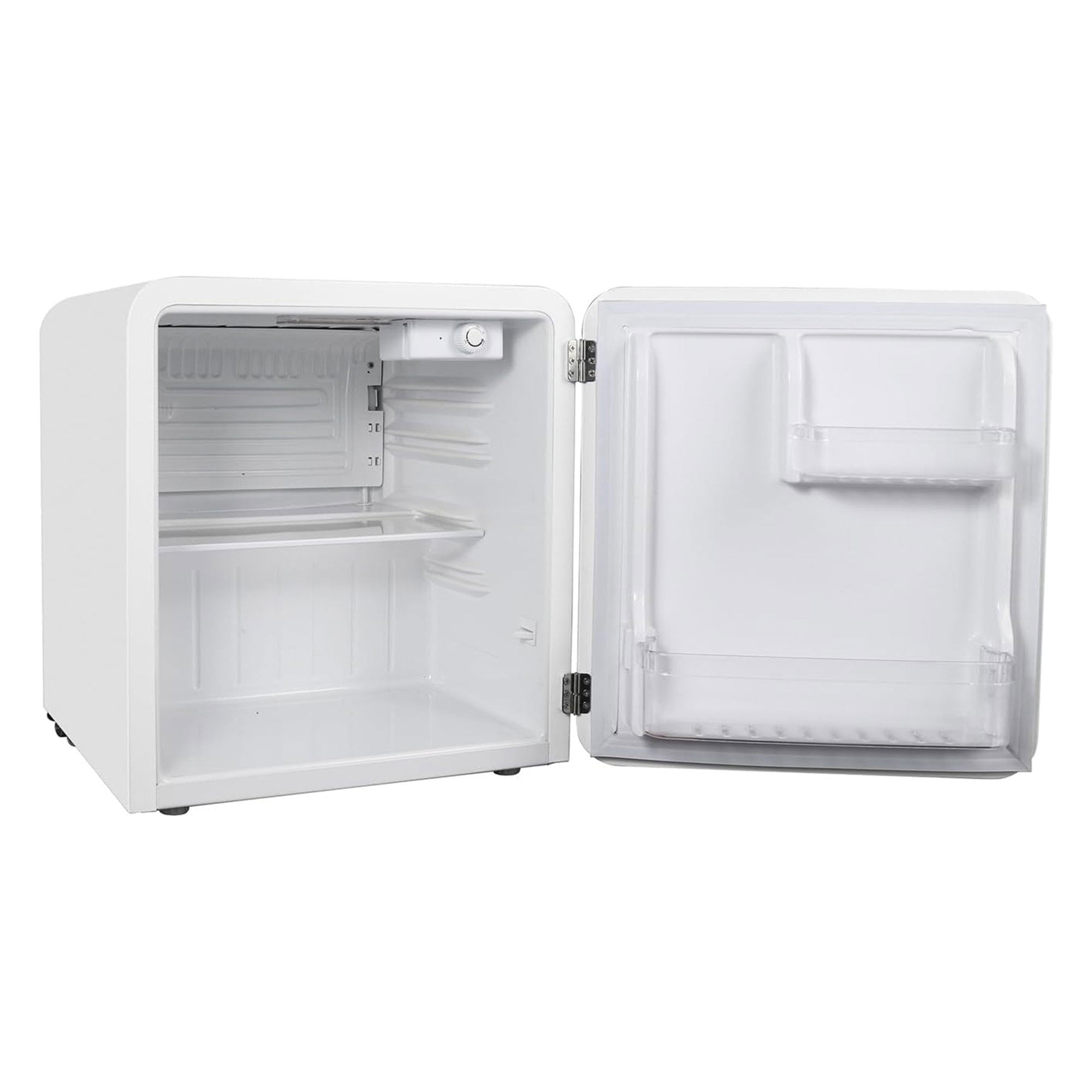 Magic Chef 1.6 Cubic Feet Retro Style Mini Fridge with Interior LED Light, White - VMInnovations