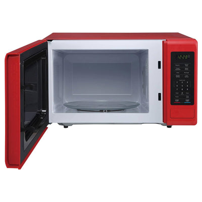 Magic Chef 0.9 Cubic Feet 900 Watt Stainless Countertop Microwave Oven, Red