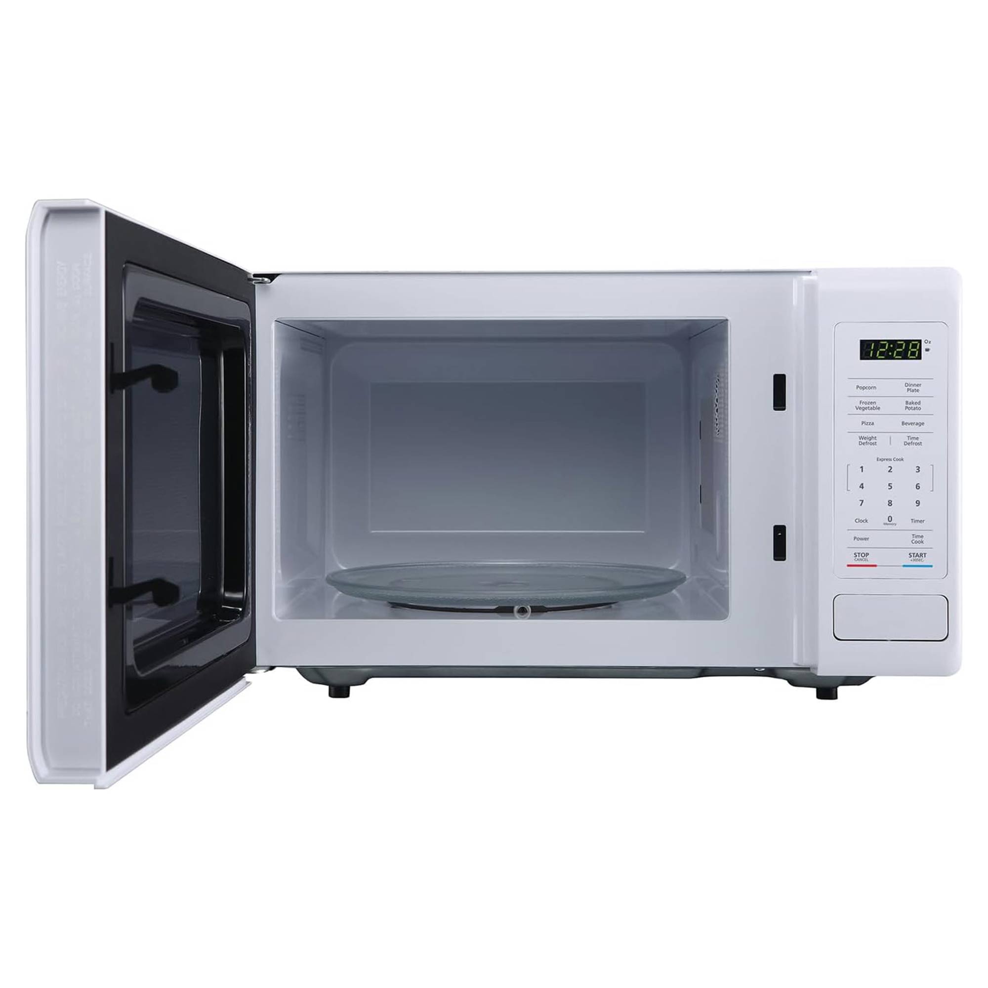 Magic Chef 0.9 Cubic Feet 900 Watt Stainless Microwave Oven, White (Open Box)