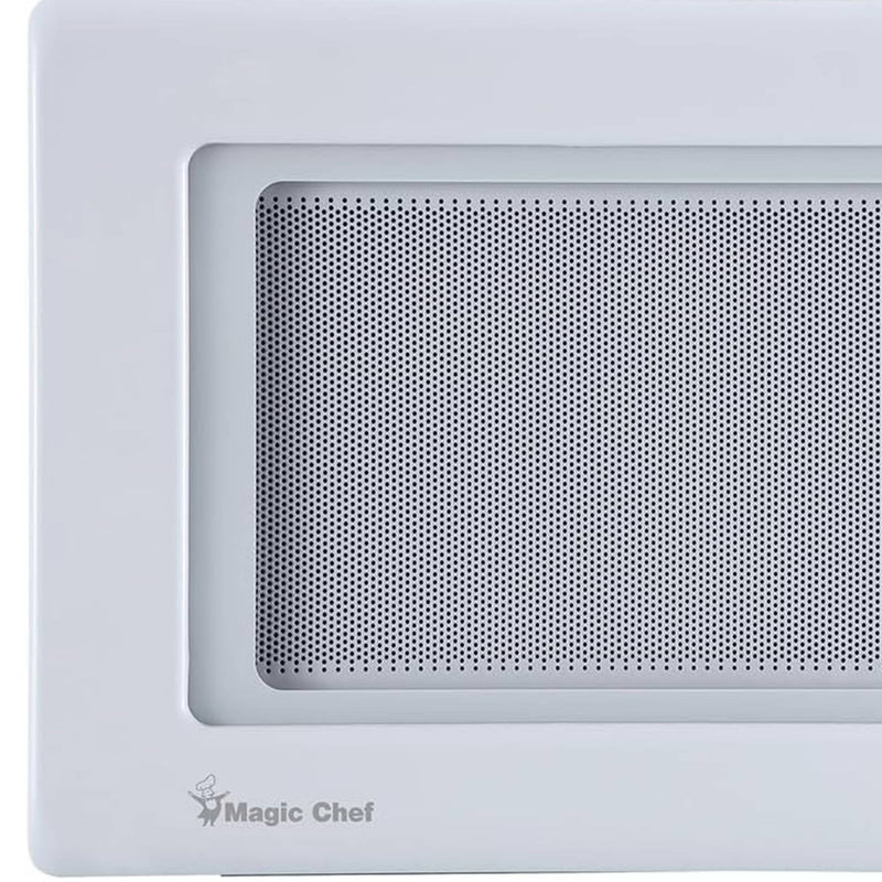 Magic Chef 0.9 Cubic Feet 900 Watt Stainless Countertop Microwave Oven, White