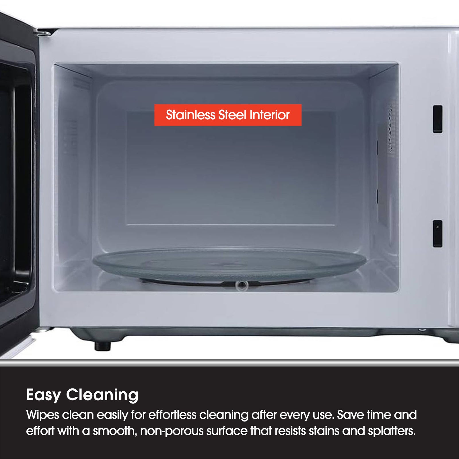 Magic Chef 0.9 Cubic Feet 900W Small Stainless Countertop Microwave Oven, White - VMInnovations