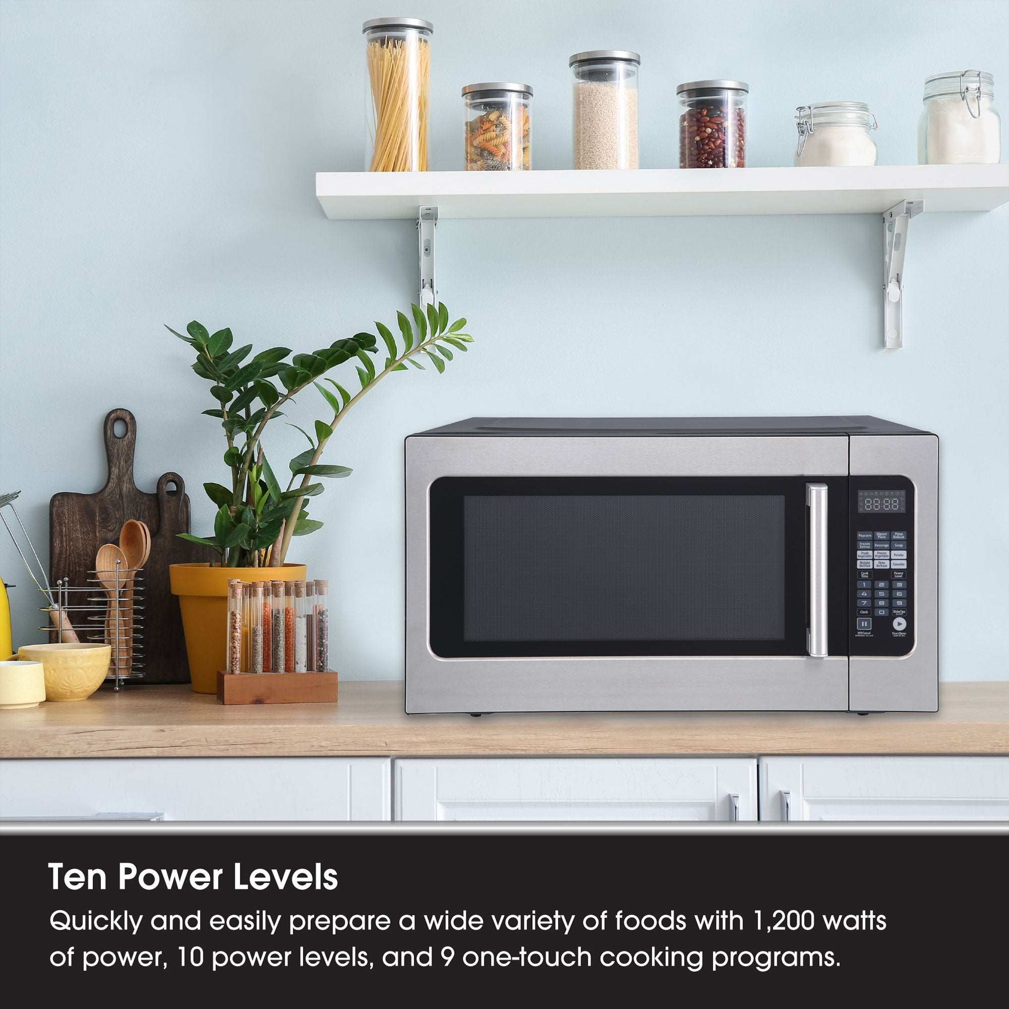 Magic Chef 1,200 Watt 2.2 Cubic Feet Digital Touch Microwave, Silver (Used) - VMInnovations