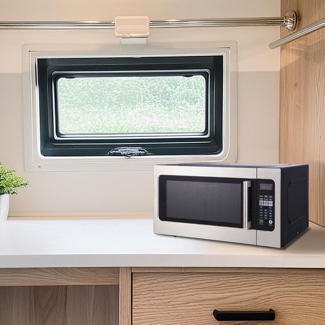 Magic Chef 1,200 Watt 2.2 Cubic Feet Digital Touch Countertop Microwave, Silver - VMInnovations